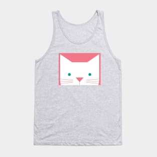 Peek-a-Boo Cat in Pink and Green Tank Top